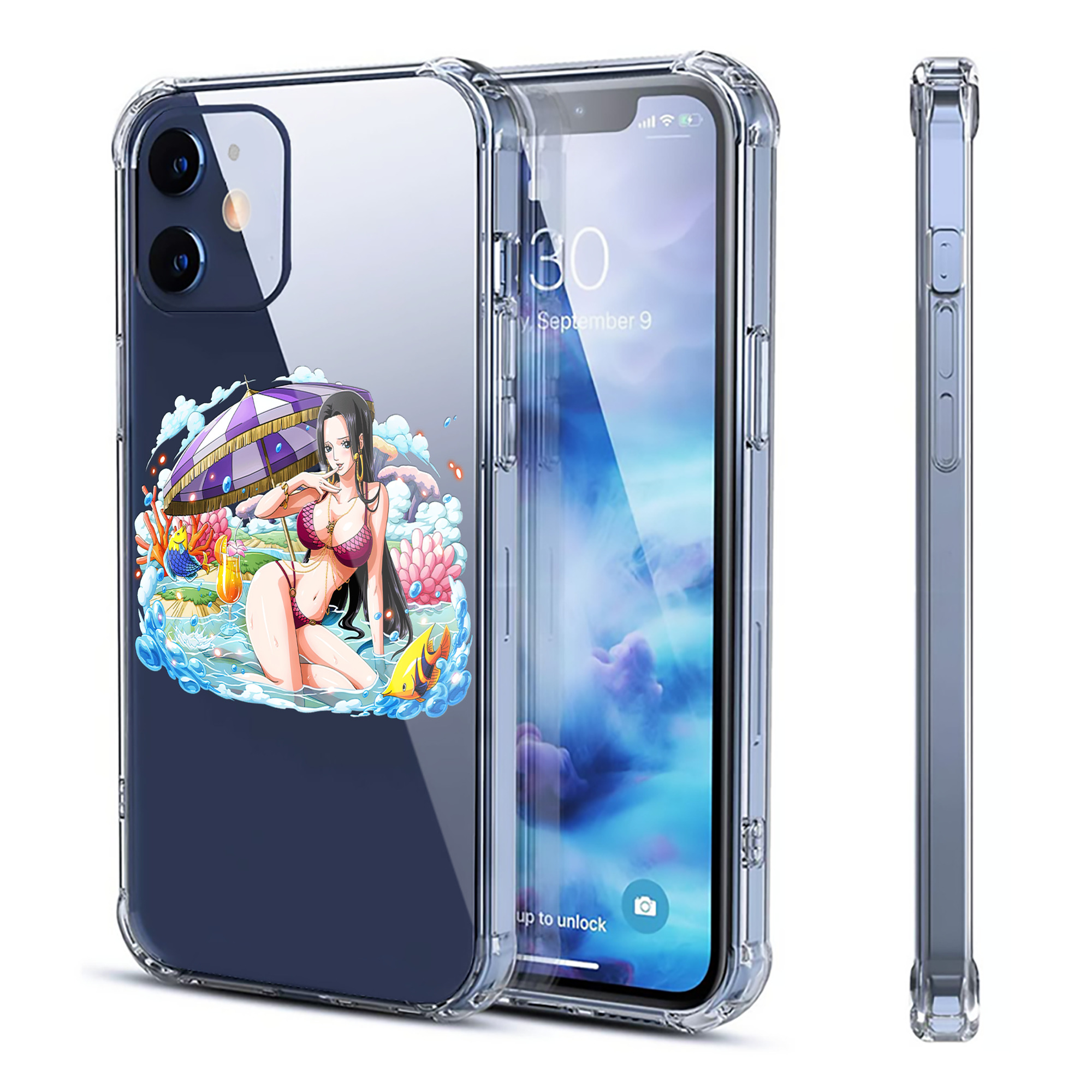 （画像用） ワンピース ボア・ハンコック ONE PIECE Boa·Hancock 【iPhone 12シリーズ対応】透明スマホケース（クリアソフトケース）